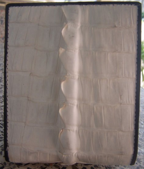 100% Genuine Big Tail White Crocodile skin wallet