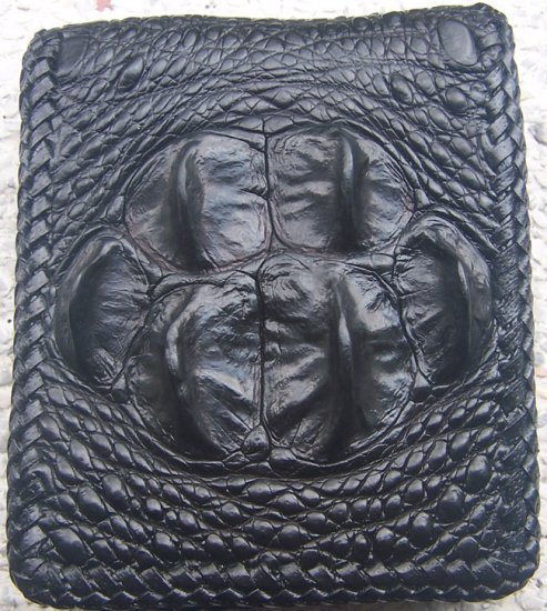 100% Genuine Black Hornback Crocodile skin wallet
