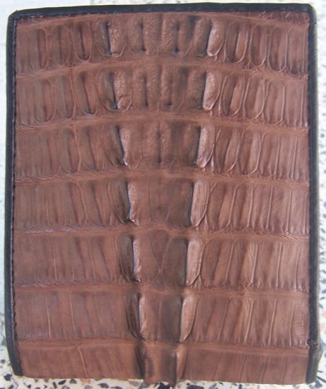 100% Genuine Dark Brown Tail Crocodile Skin Wallet