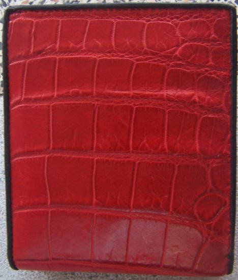 100% Genuine Red Crocodile Skin Leather Wallet