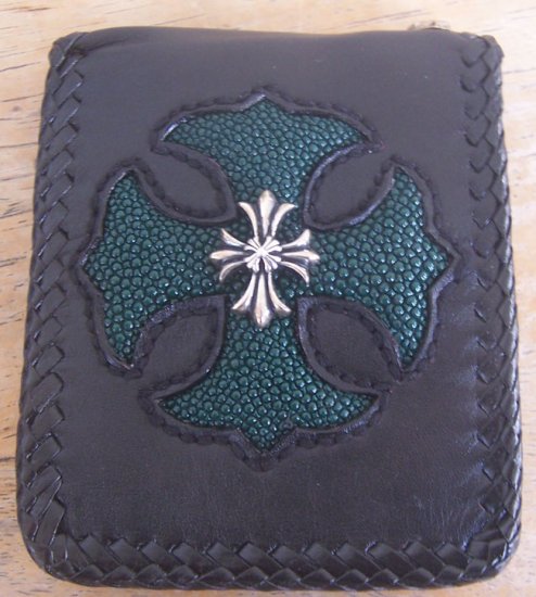 100% Genuine Green Stingray Biker Wallet