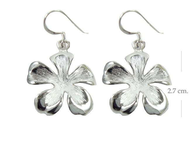 925 Sterling Silver Flower Dangle earrings