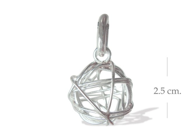 925 Silver Wire Wrap Round Hand Made Pendant