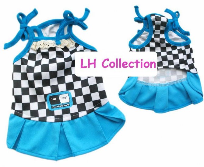 Dog Dress - Checked Design