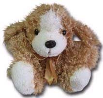 100% Soy Wax Dipped "Curly D" Plush Dog