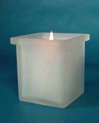 6 pack Frosted Square Votive Holders
