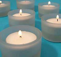 12 pack Frosted Tealight Holders