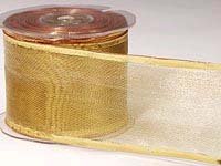 Gold Mesh Wired Ribbon (25yards)