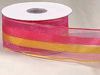 Pink/Yellow Sheer Stripe (10yards)