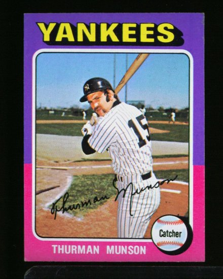 1975 TOPPS MINI #20 THURMAN MUNSON YANKEES NM
