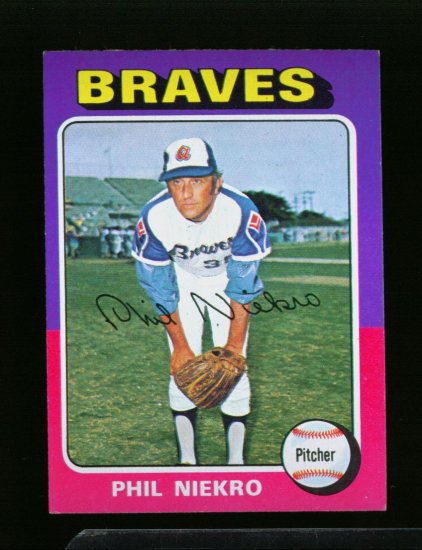 1975 TOPPS MINI #130 PHIL NIEKRO BRAVES NM