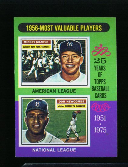 1975 TOPPS MINI #194 MVP'S MICKEY MANTLE YANKEES NM