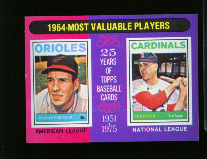 1975 TOPPS MINI #202 MVP ROBINSON AND HOWARD YANKEES NM