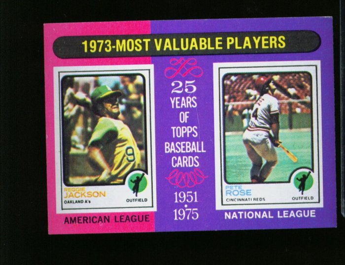 1975 TOPPS MINI #211 MVP JACKSON AND ROSE REDS NM-MT