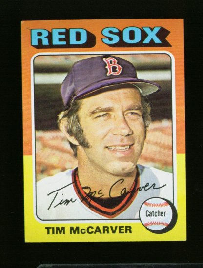 1975 TOPPS MINI #586 TIM MCCARVER RED SOX NM
