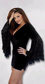 Goth dress w/ full circle sleeves!