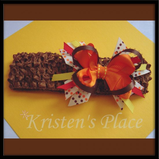Boutique Layer Hair Bow - Fall / Autumn / Halloween / Thanksgiving