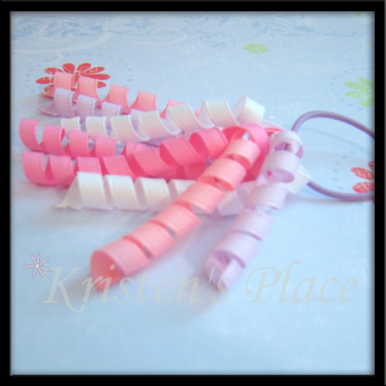 Korker Pony-o - Pink, Purple, White - Ponytail Hair Bow