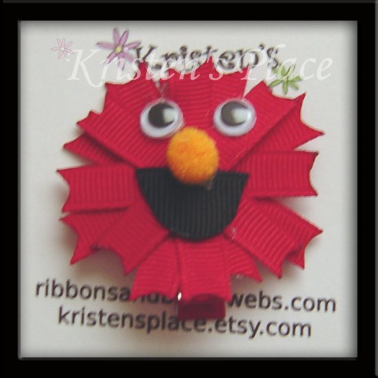 Little Red Monster Clippie - Character Hair Clip / Bow