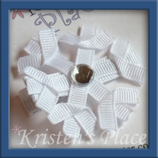 Snowflake Clippie - Christmas or Winter Hair Clip / Bow