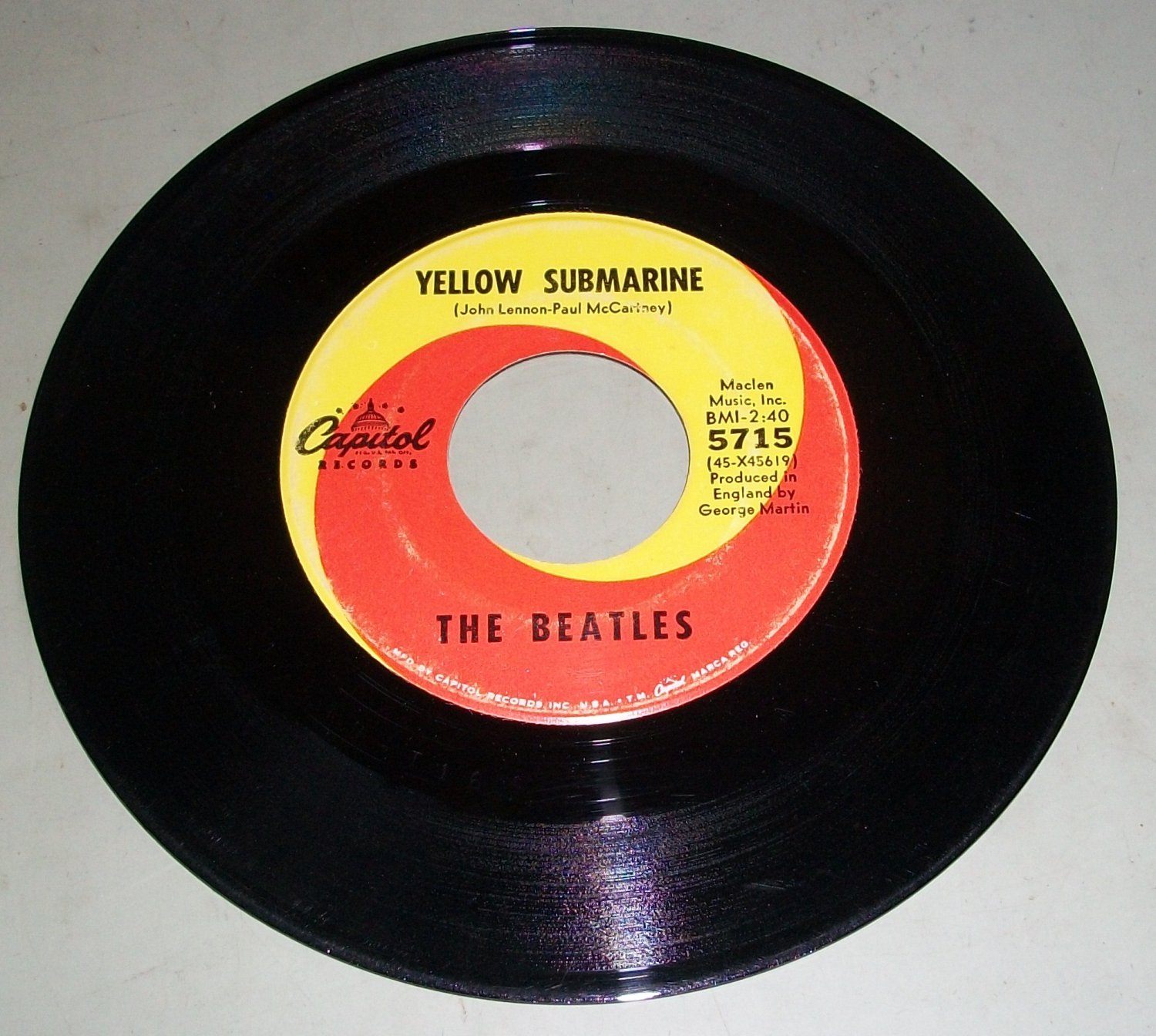 The Beatles Yellow Submarine / Elenor Rigby CAPITOL 5715 45 rpm