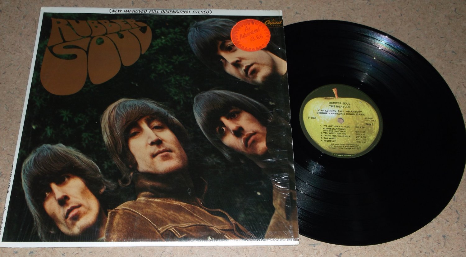 The Beatles Rubber Soul APPLE ST2442 LP Record