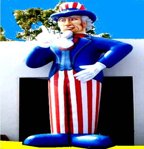 UNCLE SAM PATRIOTIC ELECTIONS PROPS ADVERTISING BUSINESS BALLOONS VOTING SIGNS PARTY FOODS AD