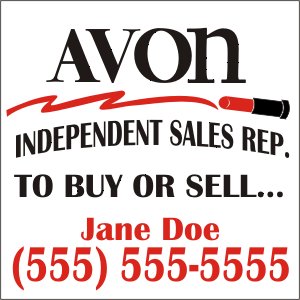 Avon 12x12 Small Magnetic Car Signs (vehicle Sign Magnet) Style 1