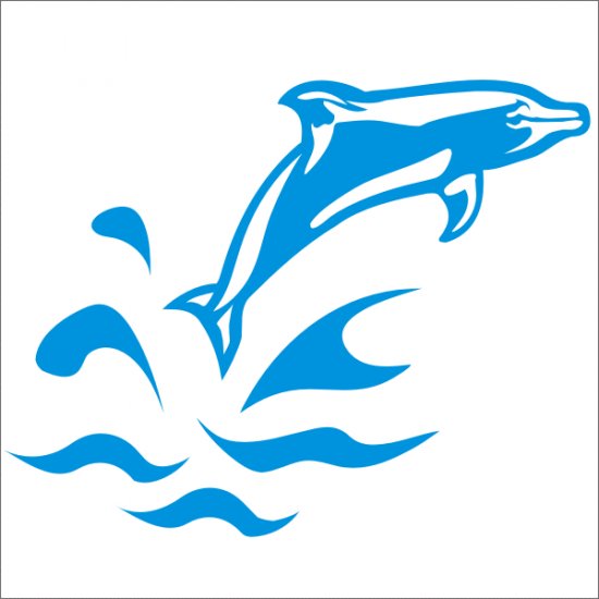 Jumping Dolphin Vinyl Graphic Decal Sticker For Car Truck Or Van Window