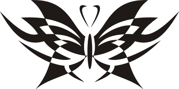 Tribal Butterfly Vinyl Graphic Decal Sticker For Car, Truck Or Van