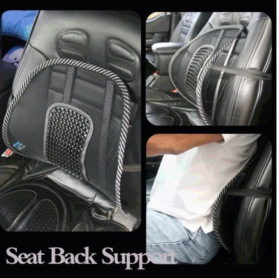 4 NEW MESH MASSAGE BACK LUMBAR SUPPORT CAR SEAT CUSHION