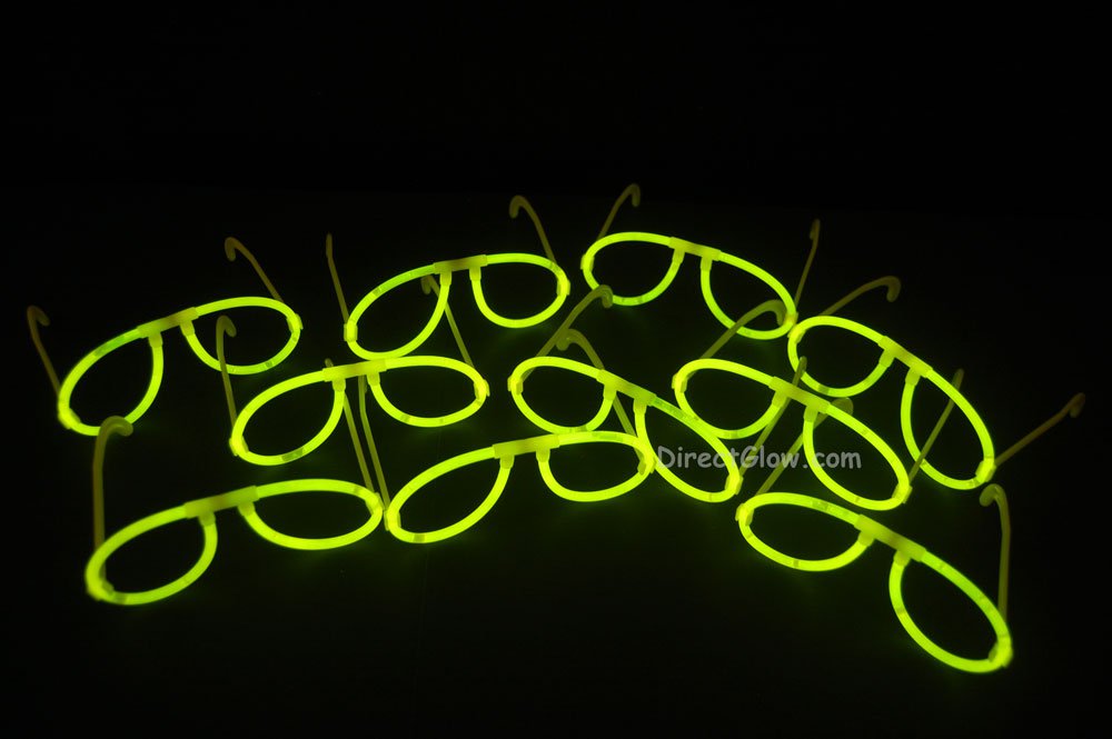 Yellow Glow Stick Glasses Party Favors- 50 Pairs