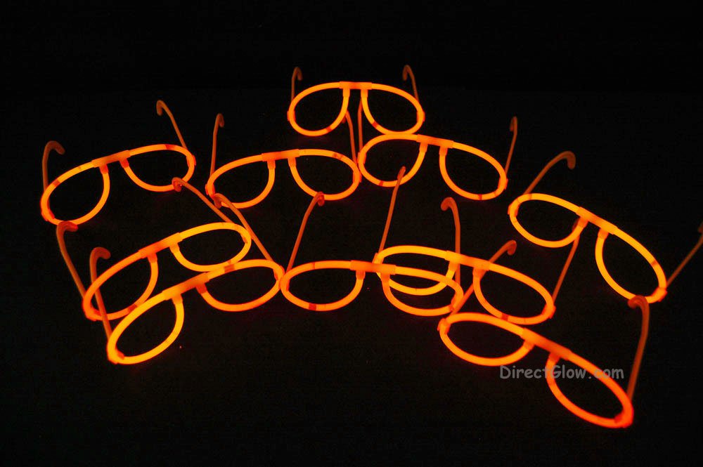 Orange Glow Stick Glasses Party Favors- 50 Pairs