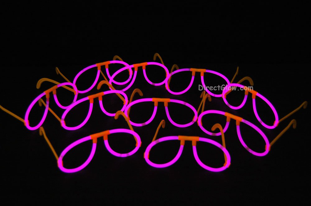 Pink Glow Stick Glasses Party Favors- 50 Pairs