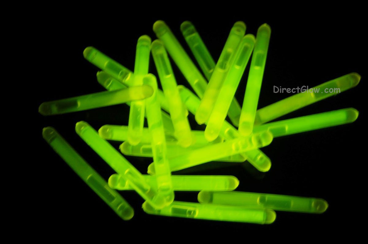 1.5 inch Mini YELLOW Glow Stick- 50 per package