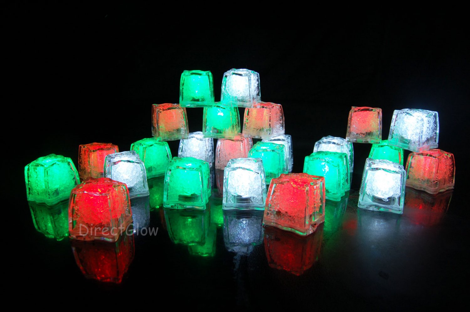 LiteCubes LED Light Up Ice Cubes Christmas Pack- 24pc Set