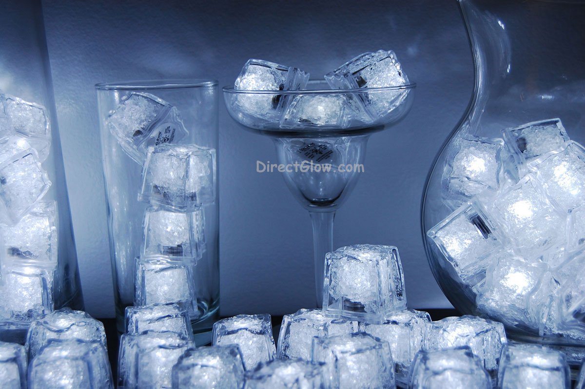 Set of 96 White Litecubes Brand Light up LED Ice Cubes