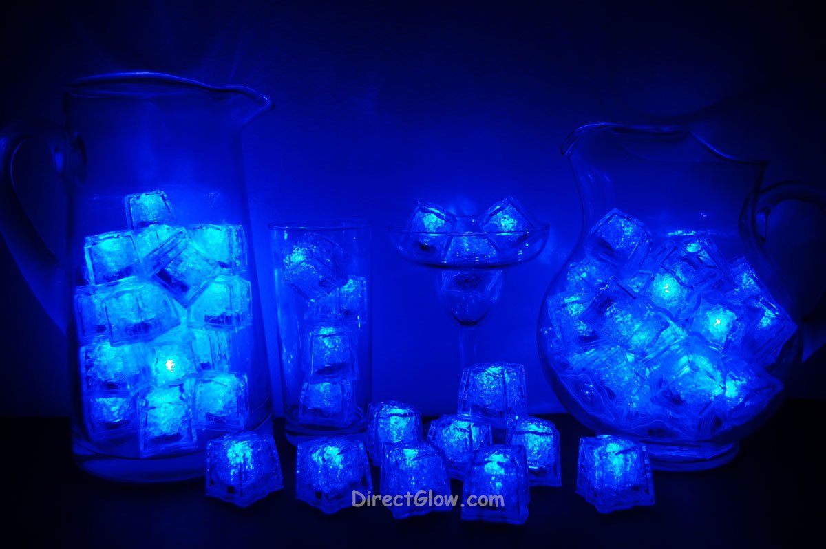 Set of 72 Blue Litecubes Brand Light up LED Ice Cubes