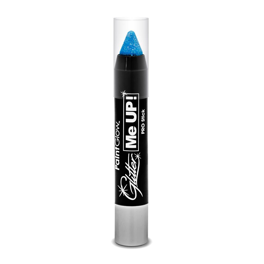 PaintGlow Ice Blue UV Glitter Blacklight Reactive Body Paint Stick