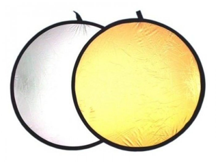 2 in 1 Gold Silver Light Collapsible Reflector 110cm