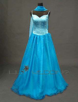 Turquoise Wedding Dress - Style LWD0020