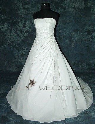 Chapel Length Wedding Dress - Style LWD0021
