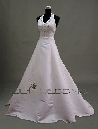 Halter Neckline Wedding Gown - Style LWD0043