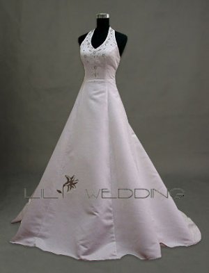 Halter Neckline Wedding Gown - Style LWD0043