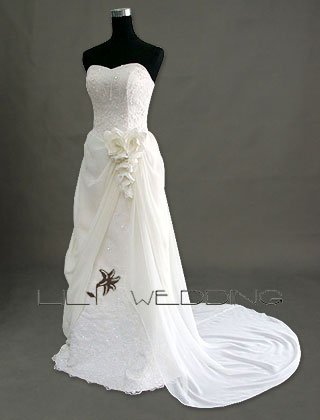 Crystal A-Line Wedding Dress - Style LWD0052