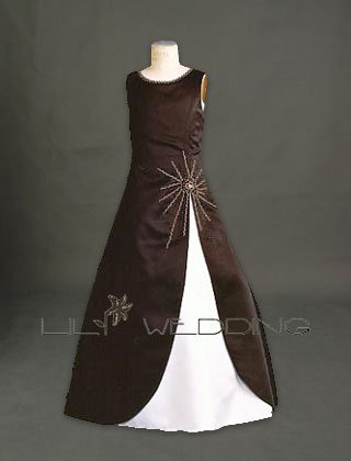 Satin Flower Girl Dress - Style LFG0003