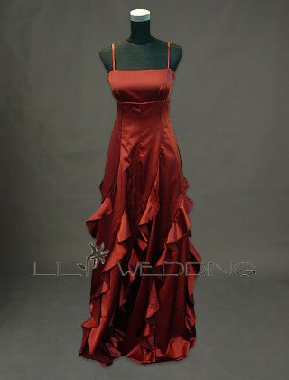 Spaghetti Straps A-Line Bridesmaid Dress - Style LED0008