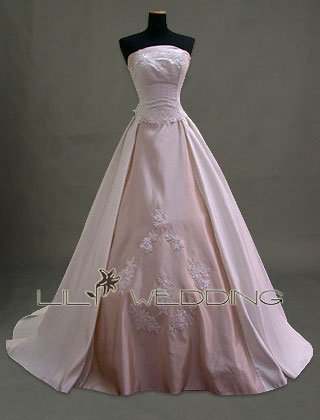 Basque Waist Formal Wedding Dress - Style LWD0076