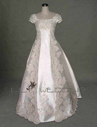 Cap Sleeves Wedding Dress - Style LWD0079