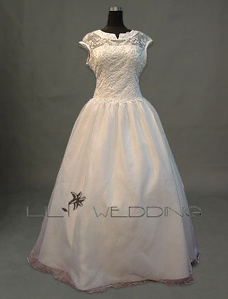 Floor Length Formal Bridal Gown - Style LWD0089